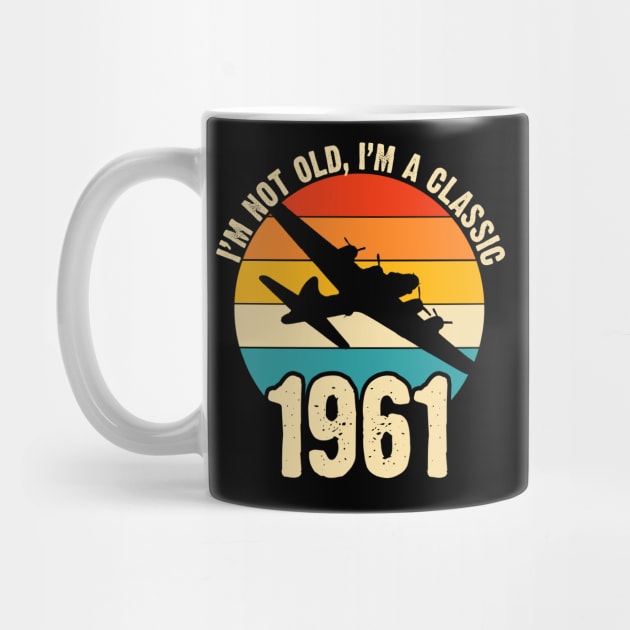 Aircraft Pilot born 1961 60th Birthday Gift Airplane Plane B-17 Bomber by BeesTeez